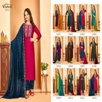 Vishnu Rameena Wholesale Vichitra Silk Dress Material