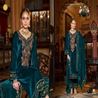 Belliza Gulzaar Wholesale Pure Velvet With Embroidery Winter Dress Material