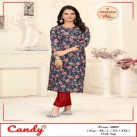 candy by veeksha lycra imported daily wear readymade combo set kurti