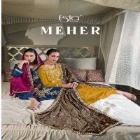 Esta Meher Wholesale Pure Silk Velvet With Fancy Cord Embroidery Work Winter Suits