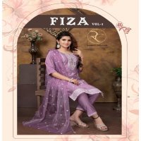 Ramdev Fiza Vol-1 Wholesale Heavy Roman With Embroidery 3 Piece Salwar Suits