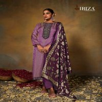 Ibiza Chitthi Wholesale Pure Morcco Silk Jacquard With Velvet Patch Salwar Suits