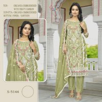 Shree Fabs S-5144 Wholesale Organza With Heavy Embroidery Pakistani Suits