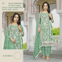 Shree Fabs S-5144 Wholesale Organza With Heavy Embroidery Pakistani Suits