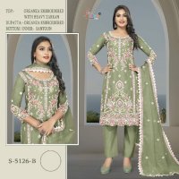 Shree Fabs S-5126 Wholesale Organza With Heavy Embroidery Pakistani Suits