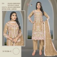 Shree Fabs S-5126 Wholesale Organza With Heavy Embroidery Pakistani Suits