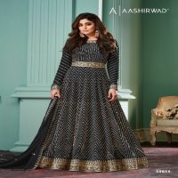 alizza silver by aashirwad creation georgette readymade gown style dress