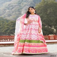 Tejasvee sanj dola silk hand work readymade gown with dupatta