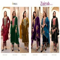 Ibiza Zairah Vol-2 Wholesale Pure Viscose Velvet With Embroidery Work Winter Suits