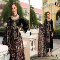 riwayat by gull jee heavy embroidery winter wear 3pcs velvet collection