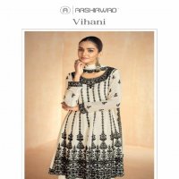 vihani by aashirwad creation chinon readymade exclusive 3pcs dress