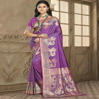 bunawat silk priya wedding festival wear silk fabric saree collection