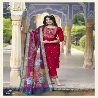 Karissa Riya Wholesale Viscose Gadwal Silk Kurtis With Pant And Dupatta