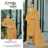 Amyra Aaina Vol-11 Wholesale Heavy Real Georgette Designer Salwar Suits