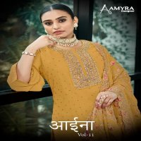 Amyra Aaina Vol-11 Wholesale Heavy Real Georgette Designer Salwar Suits