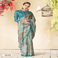 Vallabhi Shivya Wholesale Floral Print Georgette Fabrics Sarees