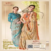 Vallabhi Shivya Wholesale Floral Print Georgette Fabrics Sarees