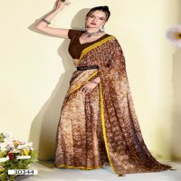 Vallabhi Viransha Wholesale Floral Print Georgette Fabrics Sarees