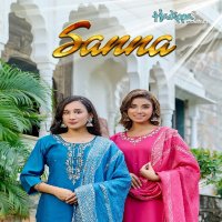 Hadippa Sanna Vol-1 Wholesale Heavy Roman Fabrics Kurtis With Pant And Dupatta