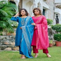 Hadippa Sanna Vol-1 Wholesale Heavy Roman Fabrics Kurtis With Pant And Dupatta