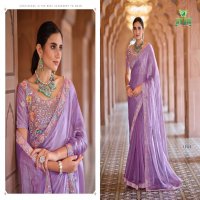 heer by sanskar tex prints 1001-1006 fancy chiffon saree with stitch blouse