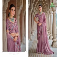 heer by sanskar tex prints 1001-1006 fancy chiffon saree with stitch blouse
