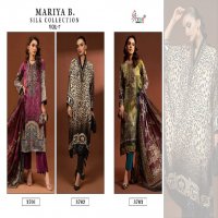 shree fabs mariya b silk collection vol 7 satin pakistani suits