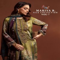 shree fabs mariya b silk collection vol 7 satin pakistani suits