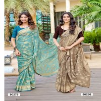 saumya divisha dull moss brasso printed saree