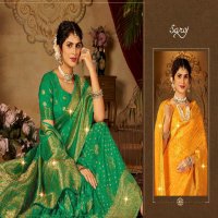 Saroj Peacock Silk Vol-1 Wholesale Pure Crepe Georgette Sarees