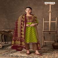 MAYUR CREATION AJARAKH VOL 4 COTTON THREAD WORK READYMADE 3PCS SET