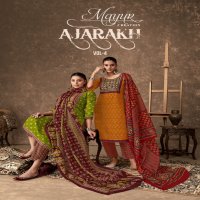 MAYUR CREATION AJARAKH VOL 4 COTTON THREAD WORK READYMADE 3PCS SET