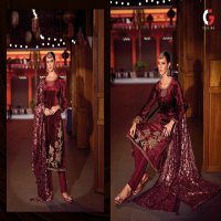 Gull Jee Mughal Garden Wholesale Viscose Velvet With Patch Work Embroidery Winter Suits