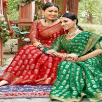 Lifestyle Wedding Gift Vol-6 Wholesale Nylon Sattin Festive Sarees