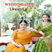 Lifestyle Wedding Gift Vol-8 Wholesale Nylon Sattin Festive Sarees