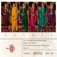 rihana by triple aaa georgette sequence work ladies suits