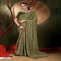 VALLABHI PRINTS PRESENTS DAISY VOL 7 PARTY WEAR BRASSO SWAROSAKI WORK SAREE