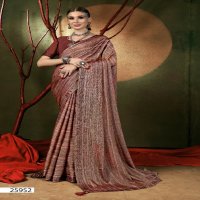 VALLABHI PRINTS PRESENTS DAISY VOL 7 PARTY WEAR BRASSO SWAROSAKI WORK SAREE