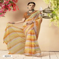 Vallabhi Viransha Vol-2 Wholesale Floral Print Georgette Fabrics Sarees