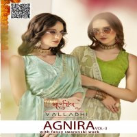 Vallabhi Agnira Vol-3 Wholesale Floral Print With Swaroski Work Sarees