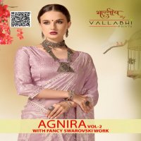 Vallabhi Agnira Vol-2 Wholesale Floral Print With Swaroski Work Sarees