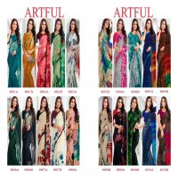 Sushma Artful Wholesale Printed Crape Style Sarees