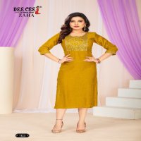 Dee Cee Zaha Wholesale Roman Silk Dobby Butti Long Kurtis