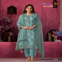 Vipul Allure Wholesale Soft Organza Chiffon With Heavy Embroidery Party Wear Suits