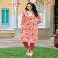 Tips And Tops Vianna Vol-2 Wholesale V Neck Straight Long Kurtis