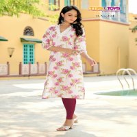 Tips And Tops Vianna Vol-2 Wholesale V Neck Straight Long Kurtis