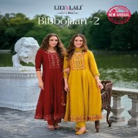 lily And lali bibbojaan vol 2 embroidery vichitra silk readymade suits