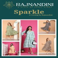 Rajnandini Sparkle Wholesale Cambric Cotton Gown Style Kurtis