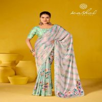 Kashvi Brooklyn Vol-2 Wholesale Satin Georgette With Swaroski Work Sarees