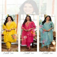 Anju Saheli Wholesale Pure Tissue Shimmer Kurtis With Pant And Dupatta